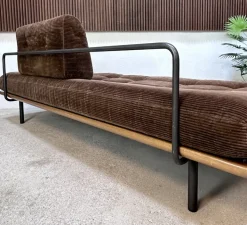 Pamono Modern Tubular Steel and Wood Daybed, 1960s Sale