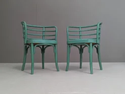 Pamono Modern Viennese Set Thonet B 246 Chairs & T 142 Table by Josef Frank, 1930s, Set of 3