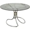 Pamono Modernist Dining Table in Steel attributed to Giotto Stoppino, 1970s Best