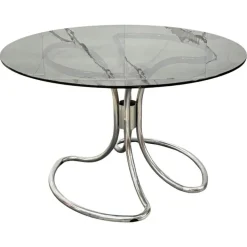 Pamono Modernist Dining Table in Steel attributed to Giotto Stoppino, 1970s Best