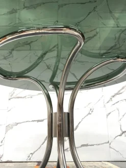 Pamono Modernist Dining Table in Steel attributed to Giotto Stoppino, 1970s Best