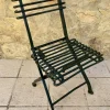 Pamono Modernist Green Iron Garden Folding Chair, 1930s New