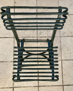 Pamono Modernist Green Iron Garden Folding Chair, 1930s New