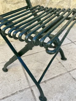 Pamono Modernist Green Iron Garden Folding Chair, 1930s New