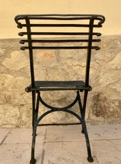 Pamono Modernist Green Iron Garden Folding Chair, 1930s New