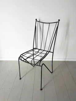 Pamono Modernist Italian Iron Garden Chairs, 1960s, Set of 4 Sale