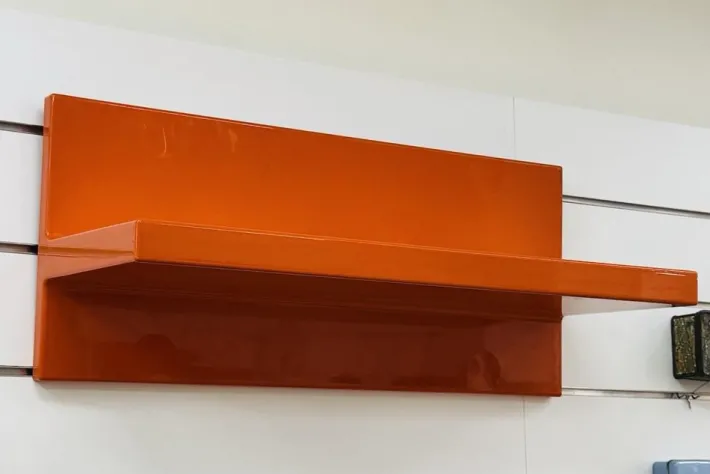 Pamono Modernist Orange Shelf attributed to Marcello Siard for Kartell, 1970s Outlet