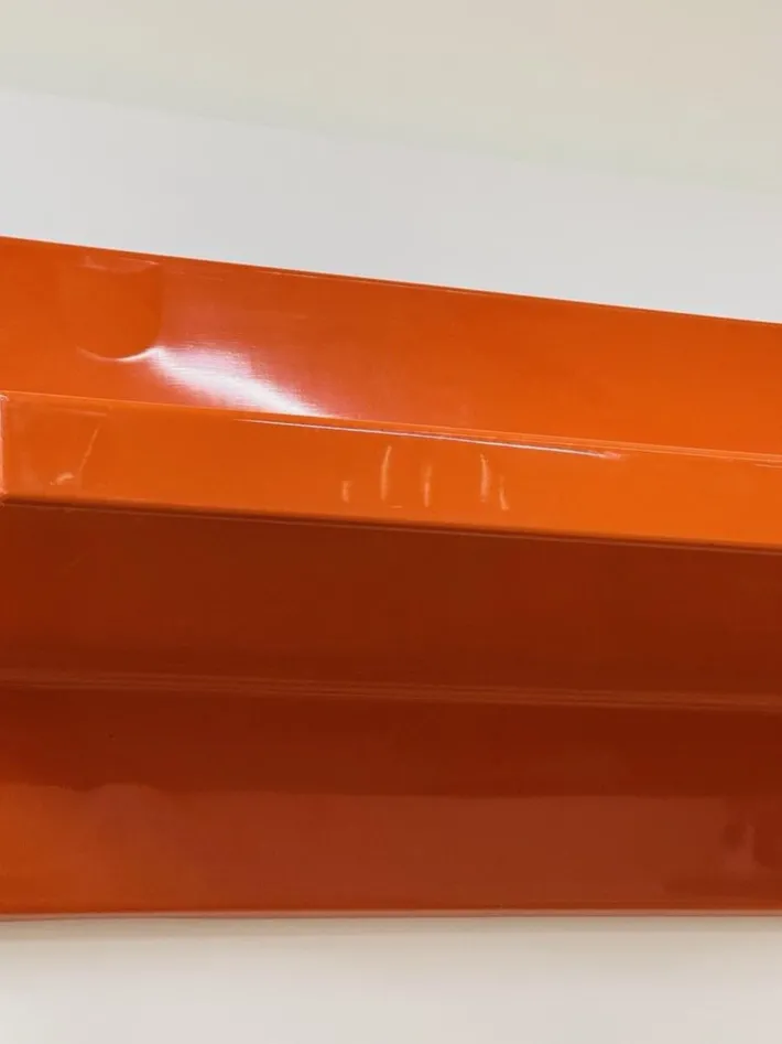 Pamono Modernist Orange Shelf attributed to Marcello Siard for Kartell, 1970s Outlet