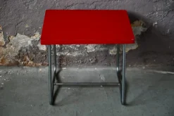 Pamono Modernist Red School Desk in Wood and Aluminum Tube by R. Gleizes, 1950s Outlet