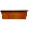 Pamono Modernist Sideboard in Radica and Gilded Metal, 1970s Sale