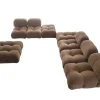 Pamono Modular Camaleonda Armchairs and Ottoman in Brown Corduroy by Mario Bellini for C&b Italia, 1970s, Set of 8 Sale