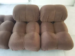 Pamono Modular Camaleonda Armchairs and Ottoman in Brown Corduroy by Mario Bellini for C&b Italia, 1970s, Set of 8 Sale