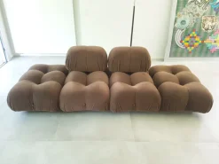 Pamono Modular Camaleonda Armchairs and Ottoman in Brown Corduroy by Mario Bellini for C&b Italia, 1970s, Set of 8 Sale