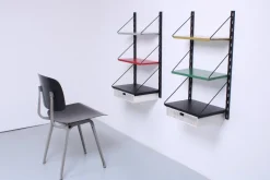 Pamono Modular Colored Metal Wall System by Tjerk Reijenga for Pilastro, 1950s, Set of 10 Hot