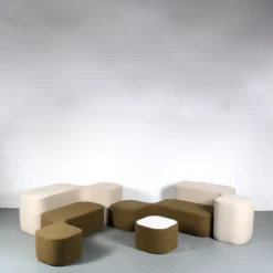 Pamono Modular Living Room Set in the style of Pierre Cardin, Italy, 1970s, Set of 5 Discount