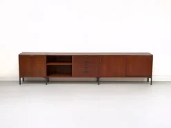 Pamono Modular Teak Sideboard with Dry Bar by Herbert Hirche for Holzäpfel, 1960s Sale