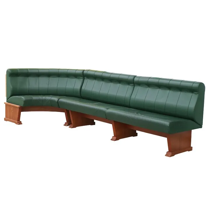 Pamono Modular Wall Bench in Green Leather and Wooden Structure, 1970s, Set of 2 Clearance