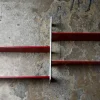 Pamono Modular Wall Shelf in Red and White, 1970s Sale