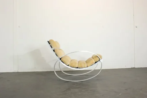 Pamono Mohair Rocking Chair from Hans Kaufeld Hot