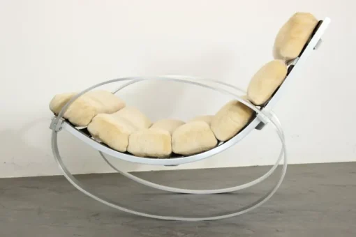 Pamono Mohair Rocking Chair from Hans Kaufeld Hot