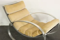 Pamono Mohair Rocking Chair from Hans Kaufeld Hot