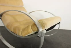 Pamono Mohair Rocking Chair from Hans Kaufeld Hot