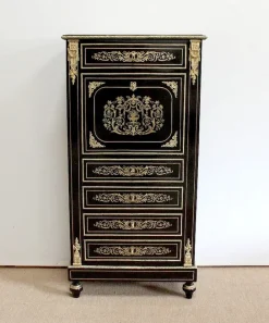 Pamono Napoleon III Blackened Wood Secretaire, 19th Century Best