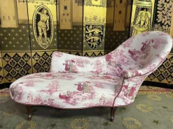 Pamono Napoleon III Chaise Lounge in Toile De Jouy Outlet