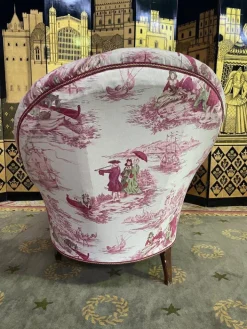 Pamono Napoleon III Chaise Lounge in Toile De Jouy Outlet