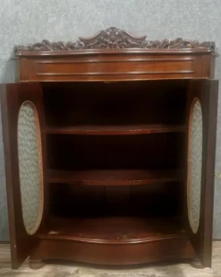 Pamono Napoleon III Curved Display Case in Mahogany, 1850s Sale