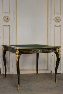 Pamono Napoleon III Darkened Wood Game Table Outlet