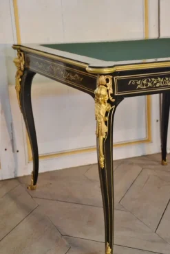 Pamono Napoleon III Darkened Wood Game Table Outlet