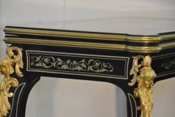 Pamono Napoleon III Darkened Wood Game Table Outlet