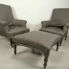 Pamono Napoleon III Duchess Brisé Armchairs , Set of 3