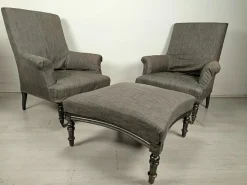 Pamono Napoleon III Duchess Brisé Armchairs , Set of 3