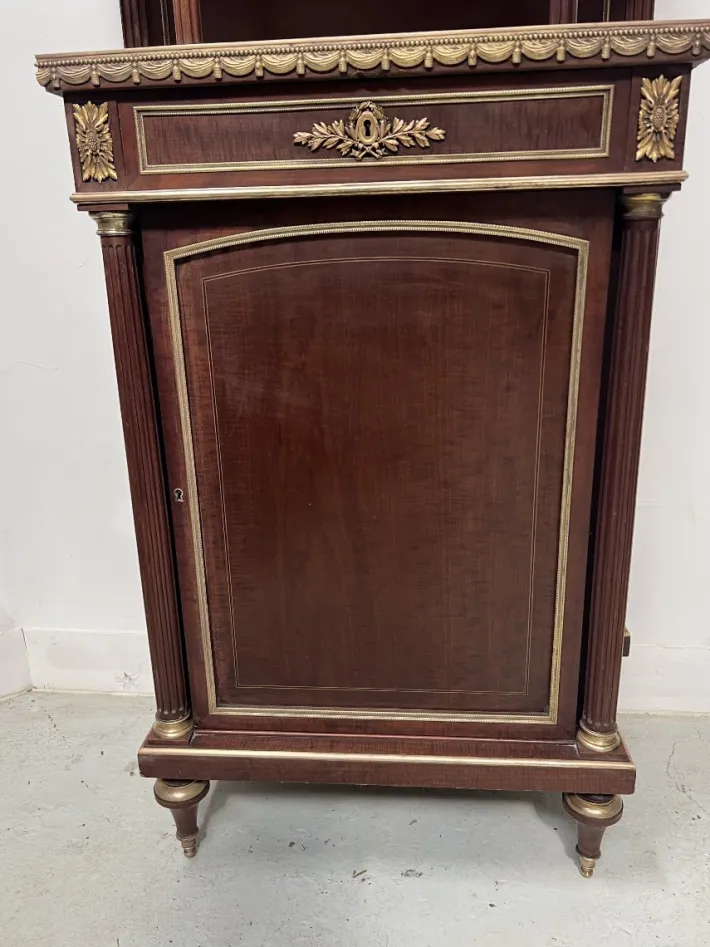 Pamono Napoleon III Mahogany and Chiseled Bronze Display Cabinet, 19th Century Online