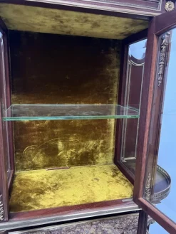 Pamono Napoleon III Mahogany and Chiseled Bronze Display Cabinet, 19th Century Online