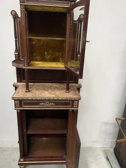 Pamono Napoleon III Mahogany and Chiseled Bronze Display Cabinet, 19th Century Online