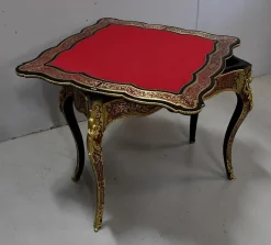 Pamono Napoleon III Marquetry Boulle Game Table, 19th Century