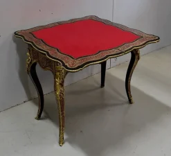 Pamono Napoleon III Marquetry Boulle Game Table, 19th Century