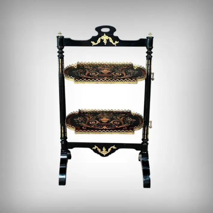 Pamono Napoleon III Marquetry Serving Trolley, 19th Century Online