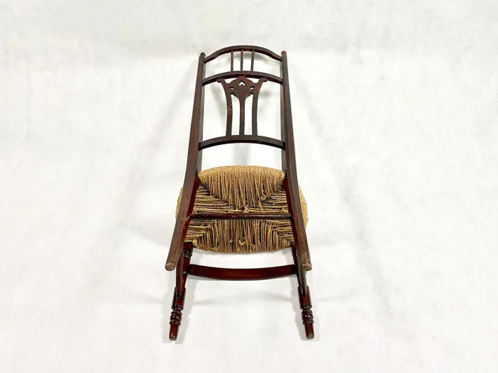 Pamono Napoleon III Straw Nanny Chair, 1800s Online