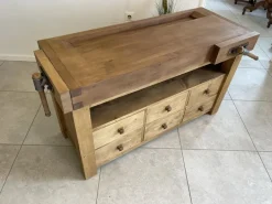 Pamono Narrow Workbench with Drawers Clearance