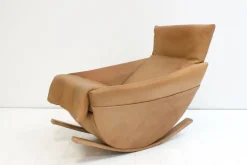 Pamono Natural Leather Rocking Chair from de Sede, Switzerland, 1970s Online