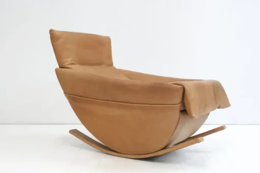 Pamono Natural Leather Rocking Chair from de Sede, Switzerland, 1970s Online