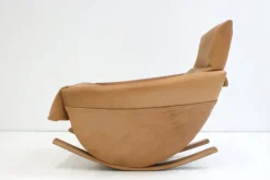 Pamono Natural Leather Rocking Chair from de Sede, Switzerland, 1970s Online