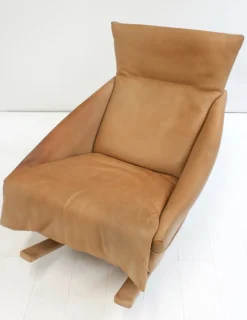 Pamono Natural Leather Rocking Chair from de Sede, Switzerland, 1970s Online