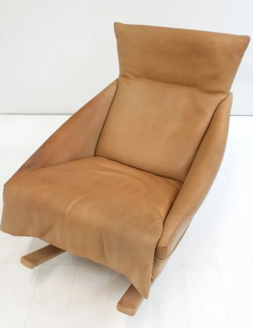 Pamono Natural Leather Rocking Chair from de Sede, Switzerland, 1970s Online
