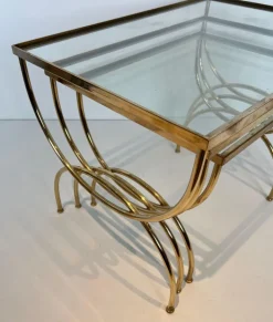 Pamono Neoclassical Brass Nesting Tables, Set of 3 Outlet