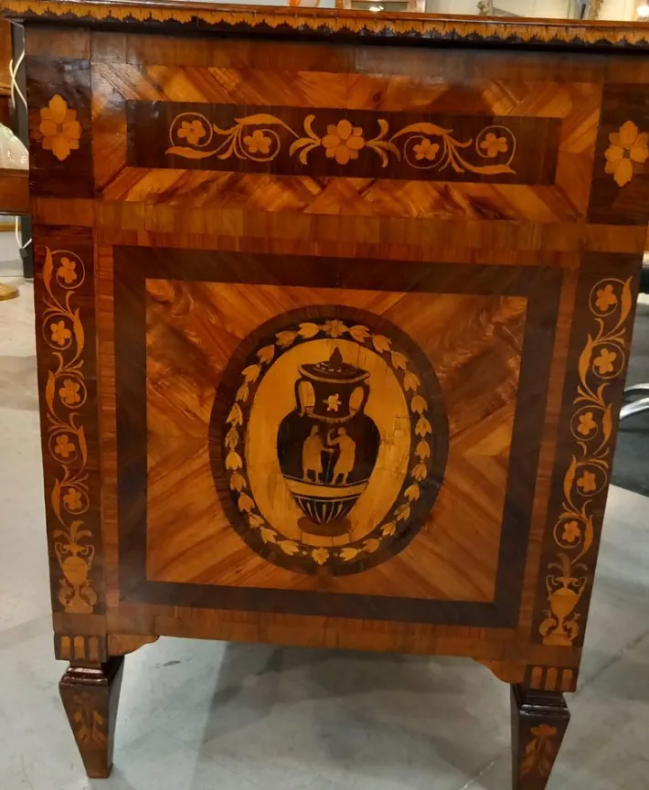 Pamono Neoclassical Chest of Drawers with Inlay Outlet